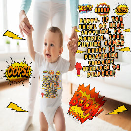 FRAMTIDA GAMING BUDDY BABY BODYSUIT, GAMER DADY GI T SHIRT