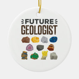 Framtida geologer Geolog Sten Gems Julgransprydnad Keramik
