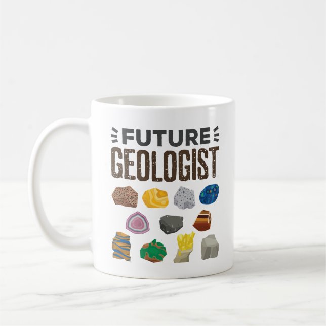 Framtida geologer Geolog Sten Gems Kaffemugg (Vänster)