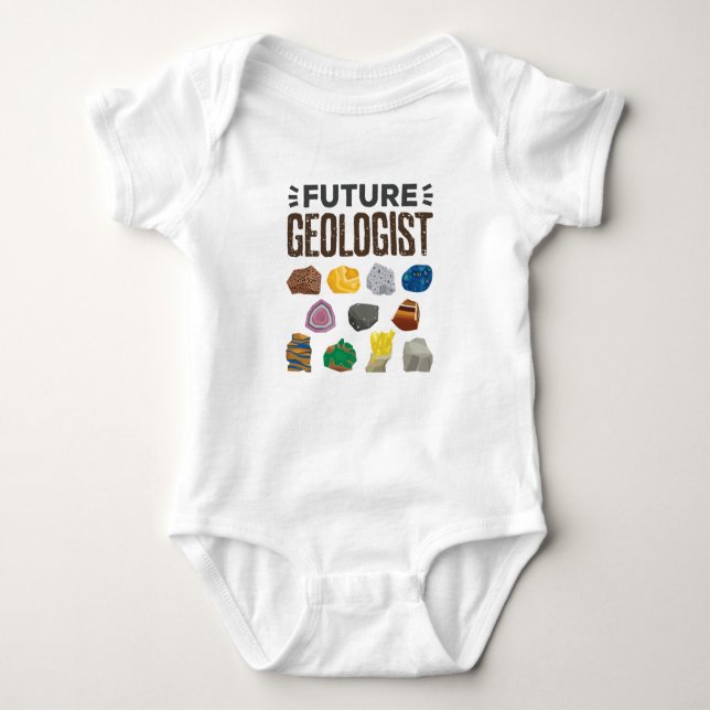 Framtida geologer Geolog Sten Gems T Shirt (Framsida)