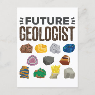 Framtida geologer Geolog Sten Gems Vykort
