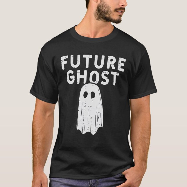 Framtida Ghost Funny Happy halloween Costume Manar T Shirt (Framsida)