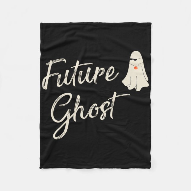 Framtida Ghost-funny i sista minuten Retro Hallowe Fleecefilt (Framsidan)
