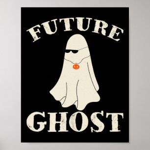 Framtida Ghost-funny i sista minuten Retro Hallowe Poster