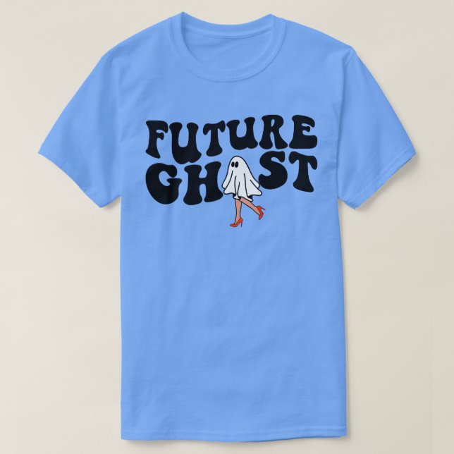 Framtida Ghost Funny Women's Halloween Theme Retro T Shirt (Design framsida)