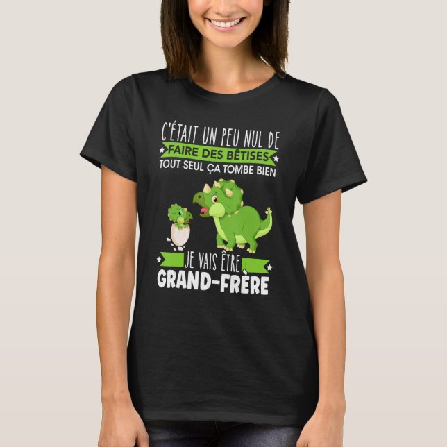Framtida gift Big Brother-meddelande - Dinosaur Gi T Shirt (Framsida)
