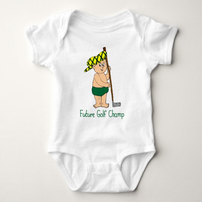 Framtida Golf Champ Baby Tees Tee (Framsida)