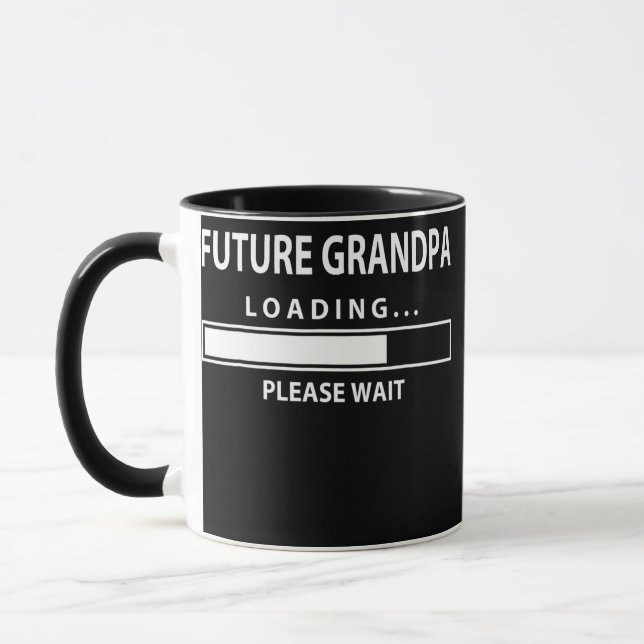 Framtida Grandpa Loading First Time Grandparent Da Mugg (Vänster)