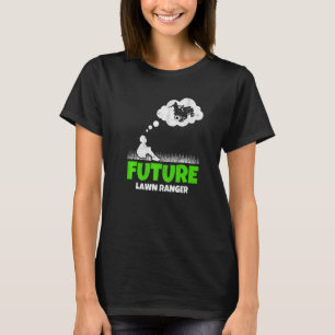 Framtida Gräsmatta Skogsvaktare Mving Boy Lawnmowe T Shirt