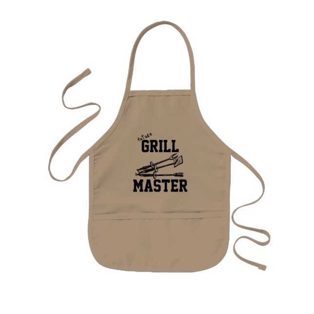 Framtida Grill Master med Grill Verktyg Barnförkläde (Framsidan)