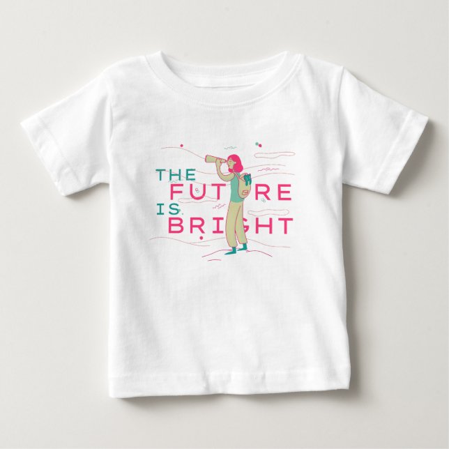 Framtida Grönt för Rosa av Bright Girl Telescope T Shirt (Framsida)