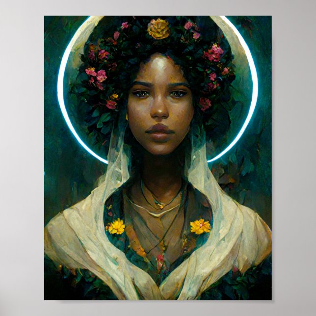 Framtida gudinna 2 Fantasy Sci-Fi Art Poster (Framsidan)