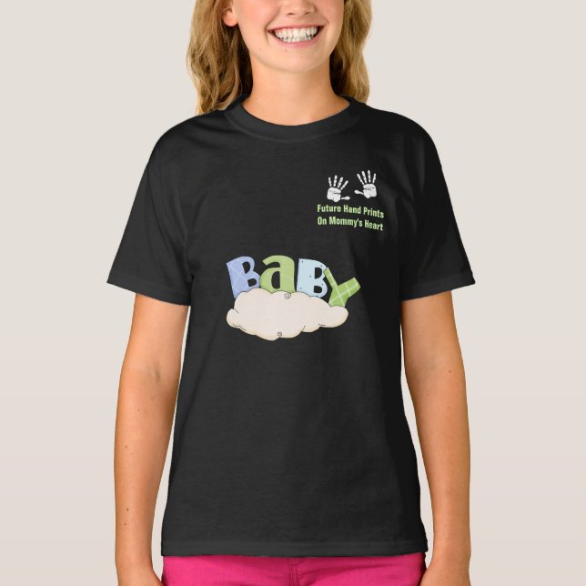 Framtida handsutskrifter Moderskap T-Shirt (Framsida)