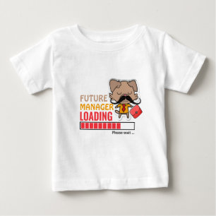 Framtida hanterare läser in Rolig hund Födelsedags T Shirt