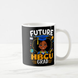 Framtida Hbcu-examen Barn Svart Tjej Afro Svart Hi Kaffemugg