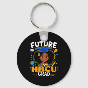 Framtida Hbcu-examen Barn Svart Tjej Afro Svart Hi Nyckelring
