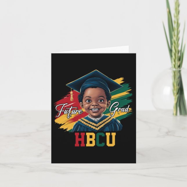 Framtida Hbcu Grad Black Boys Kids Studenten Hbcu  Kort (Framsida)
