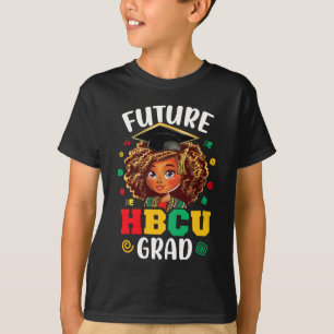 Framtida HBCU Grad Black Girl Kids Afro Black Hist T Shirt