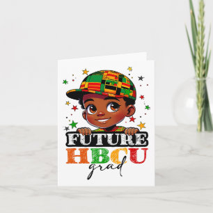 Framtida Hbcu Grad Black History Boys Kids Graduat Kort