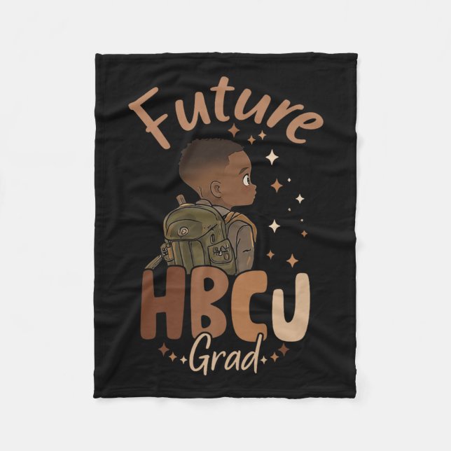 Framtida Hbcu Grad Black History Month Boy Graduat Fleecefilt (Framsidan)