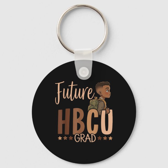 Framtida Hbcu Grad Black History Month Boy Graduat Nyckelring (Framsida)