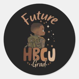 Framtida Hbcu Grad Black History Month Boy Graduat Runt Klistermärke