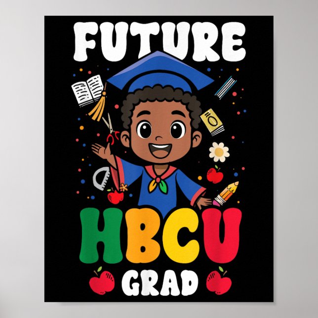 Framtida Hbcu Grad Boy Black History College Gradu Poster (Framsidan)