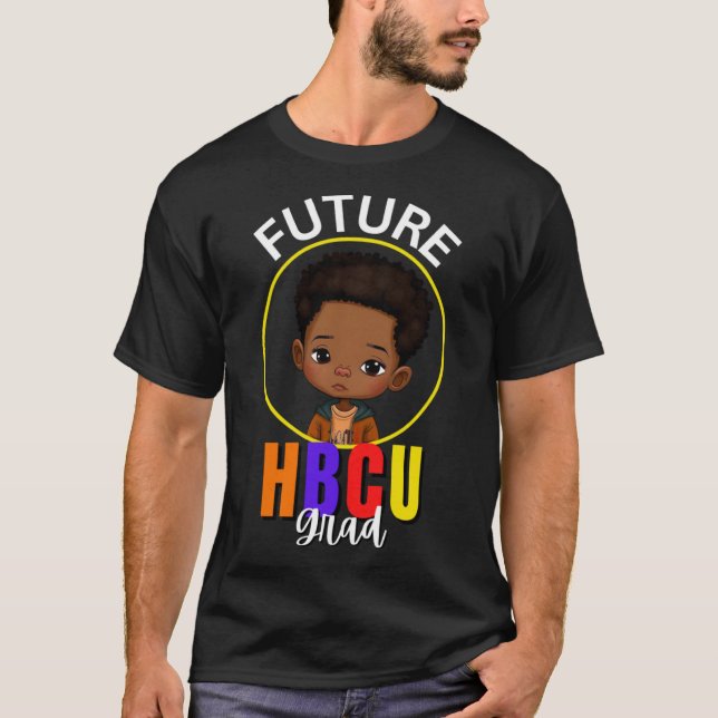 Framtida HBCU Grad Boy Child Småbarn Studenten Bla T Shirt (Framsida)