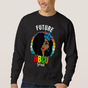 Framtida Hbcu Grad Girl Studenten Historiskt Blac Lång Ärmad Tröja