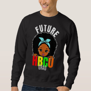Framtida Hbcu Grad Girl Studenten Historiskt Blac Lång Ärmad Tröja