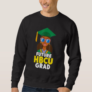 Framtida Hbcu Grad Girl Studenten Historiskt Blac Lång Ärmad Tröja