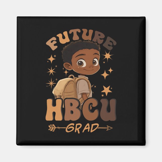 Framtida Hbcu Grad History Black Boy Studenten Hbc Magnet (Framsidan)