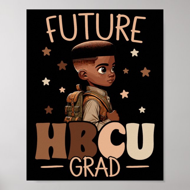 Framtida Hbcu Grad History Black Boy Studenten Hbc Poster (Framsidan)