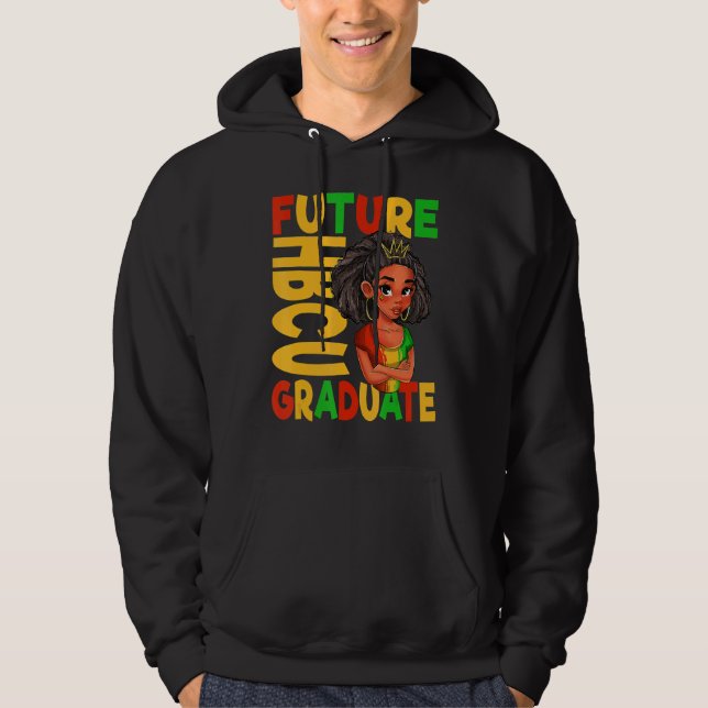 Framtida Hbcu Grad History Black College Girl Hoodie (Framsida)