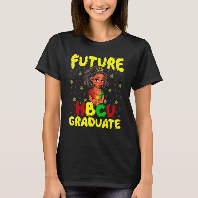 Framtida HBCU Grad History Black College Girl T Shirt (Framsida)