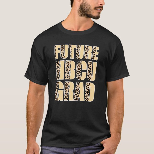 Framtida Hbcu Grad Leopard Mönster Kvinnor T Shirt (Framsida)