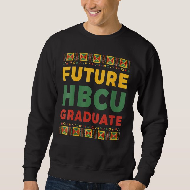 Framtida HBCU Student Historical Black College Man Lång Ärmad Tröja (Framsida)
