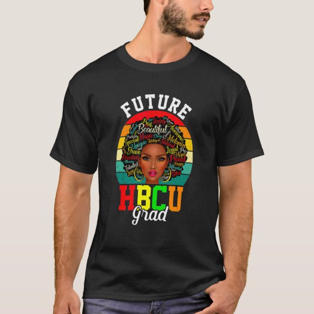 Framtida Hbcu Student Historical Black Pride Girl  T Shirt (Framsida)