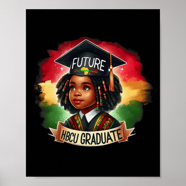 Framtida Hbcu Student Pride Black Kids Black Histo Poster (Framsidan)
