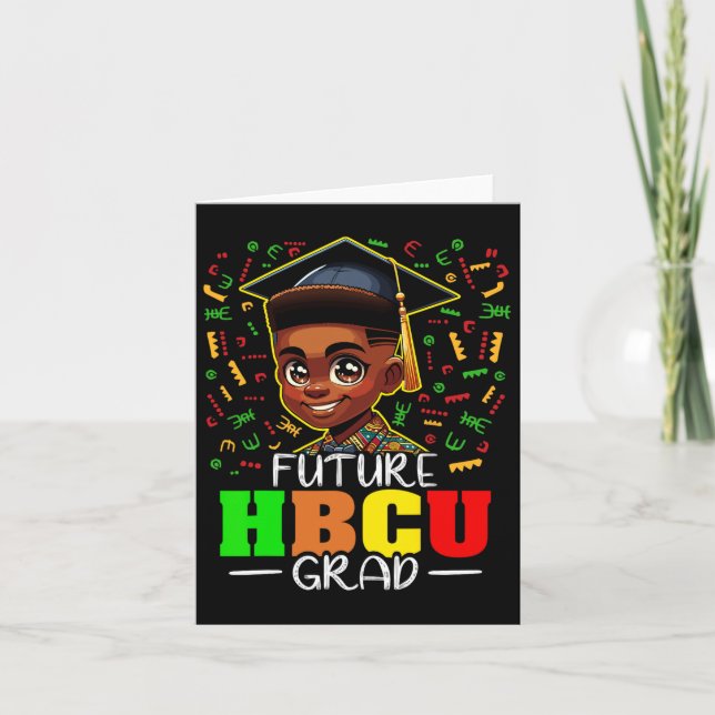 Framtida Hbcu Studenten Black Boy Grad Hbcu Kort (Framsida)