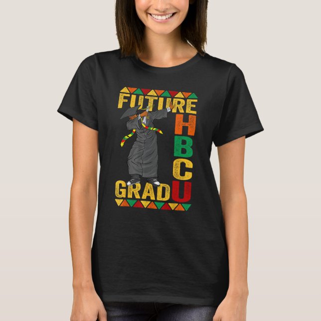 Framtida HBCU Studenten Shirt Black College Dabbin T (Framsida)