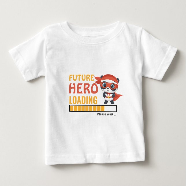 Framtida Hero Loading Cute Panda Birthday Gifts Bo T Shirt (Framsida)
