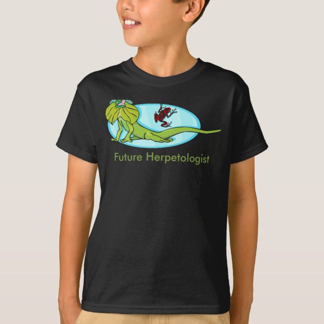 Framtida herpetolog med Frilled-nacke-ödla Tröja (Framsida)