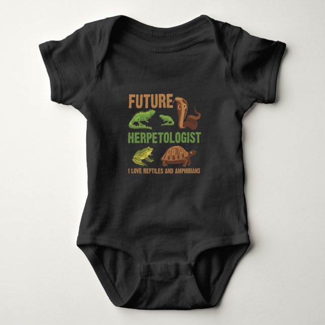 Framtida herpetolog Reptilafibians Fläkt Kid T Shirt (Framsida)