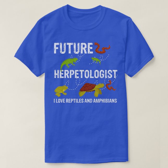 Framtida herpetologer Reptiles och Amphibians Biol T Shirt (Design framsida)