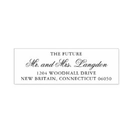 Framtida herr och fru Bröllop Returadress Självfärgande Stämpel