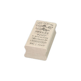 Framtida herr och fru Bröllop Returadress Stämpel