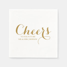 Framtida herr och fru Namn, minimalistisk Bröllop  Pappersservett