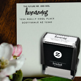 Framtida herr och fru Personligt bröllp Returadres Självfärgande Stämpel