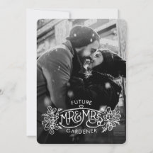 Framtida herr och fru vintertid förlovning inbjuda